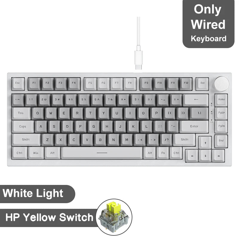 Ajazz AK820 Pro Teclado Mecánico – Bluetooth 5.1, USB-C, RGB, Montura Gasket y Teclas Intercambiables