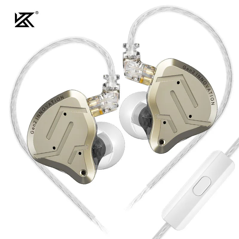 KZ ZSN Pro 2 Auriculares In-Ear Híbridos 1BA+1DD | Monitores Hi-Fi para Bajos Potentes y Audio Deportes | Cableado con Cancelación de Ruido