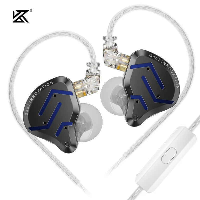 KZ ZSN Pro 2 Auriculares In-Ear Híbridos 1BA+1DD | Monitores Hi-Fi para Bajos Potentes y Audio Deportes | Cableado con Cancelación de Ruido