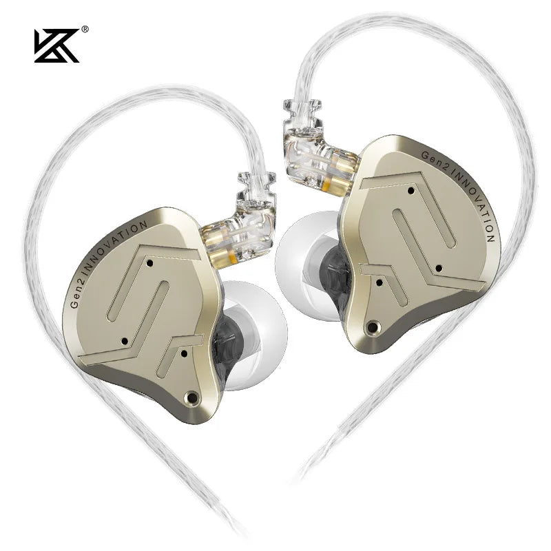 KZ ZSN Pro 2 Auriculares In-Ear Híbridos 1BA+1DD | Monitores Hi-Fi para Bajos Potentes y Audio Deportes | Cableado con Cancelación de Ruido