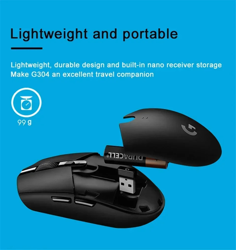 Logitech G304 LIGHTSPEED – Mouse Gamer Inalámbrico con Sensor HERO 12K y 6 Botones Programables