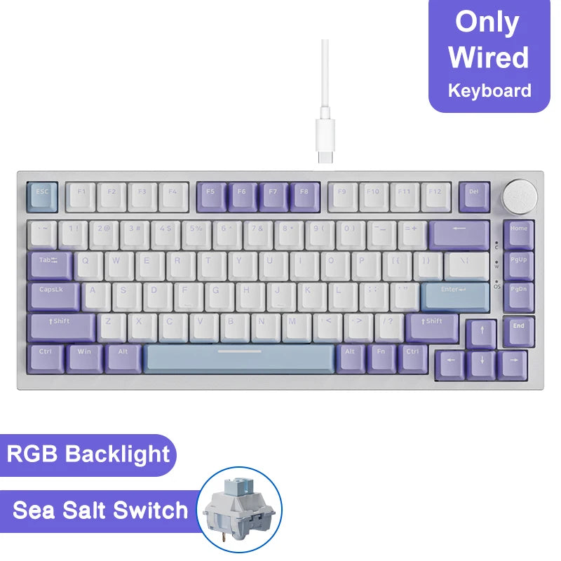 Ajazz AK820 Pro Teclado Mecánico – Bluetooth 5.1, USB-C, RGB, Montura Gasket y Teclas Intercambiables