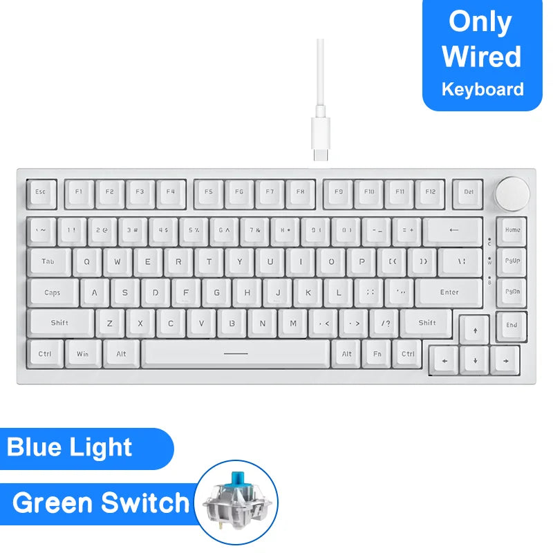 Ajazz AK820 Pro Teclado Mecánico – Bluetooth 5.1, USB-C, RGB, Montura Gasket y Teclas Intercambiables