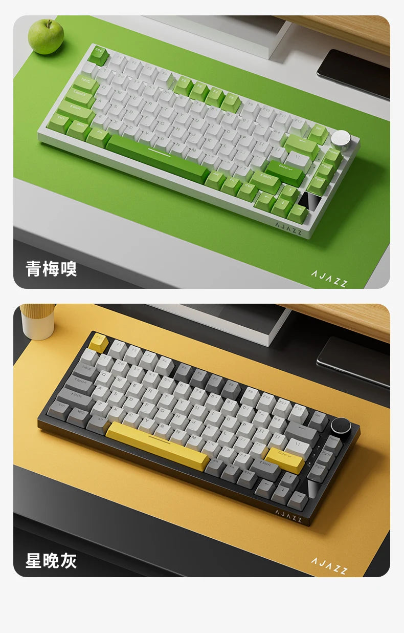 Ajazz AK820 Pro Teclado Mecánico – Bluetooth 5.1, USB-C, RGB, Montura Gasket y Teclas Intercambiables
