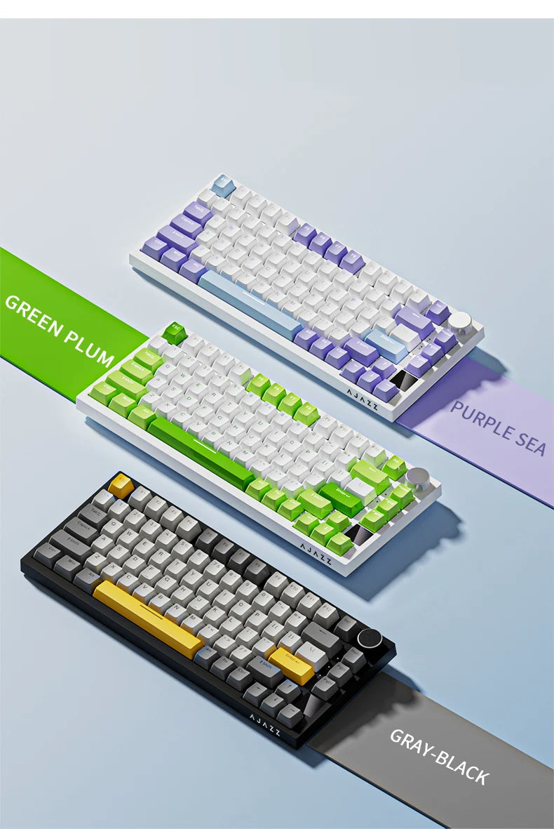 Ajazz AK820 Pro Teclado Mecánico – Bluetooth 5.1, USB-C, RGB, Montura Gasket y Teclas Intercambiables