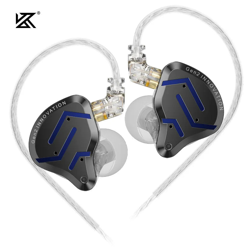 KZ ZSN Pro 2 Auriculares In-Ear Híbridos 1BA+1DD | Monitores Hi-Fi para Bajos Potentes y Audio Deportes | Cableado con Cancelación de Ruido