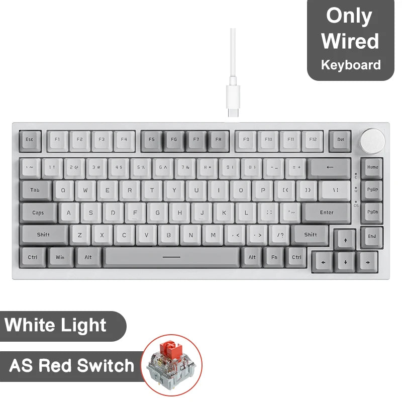 Ajazz AK820 Pro Teclado Mecánico – Bluetooth 5.1, USB-C, RGB, Montura Gasket y Teclas Intercambiables