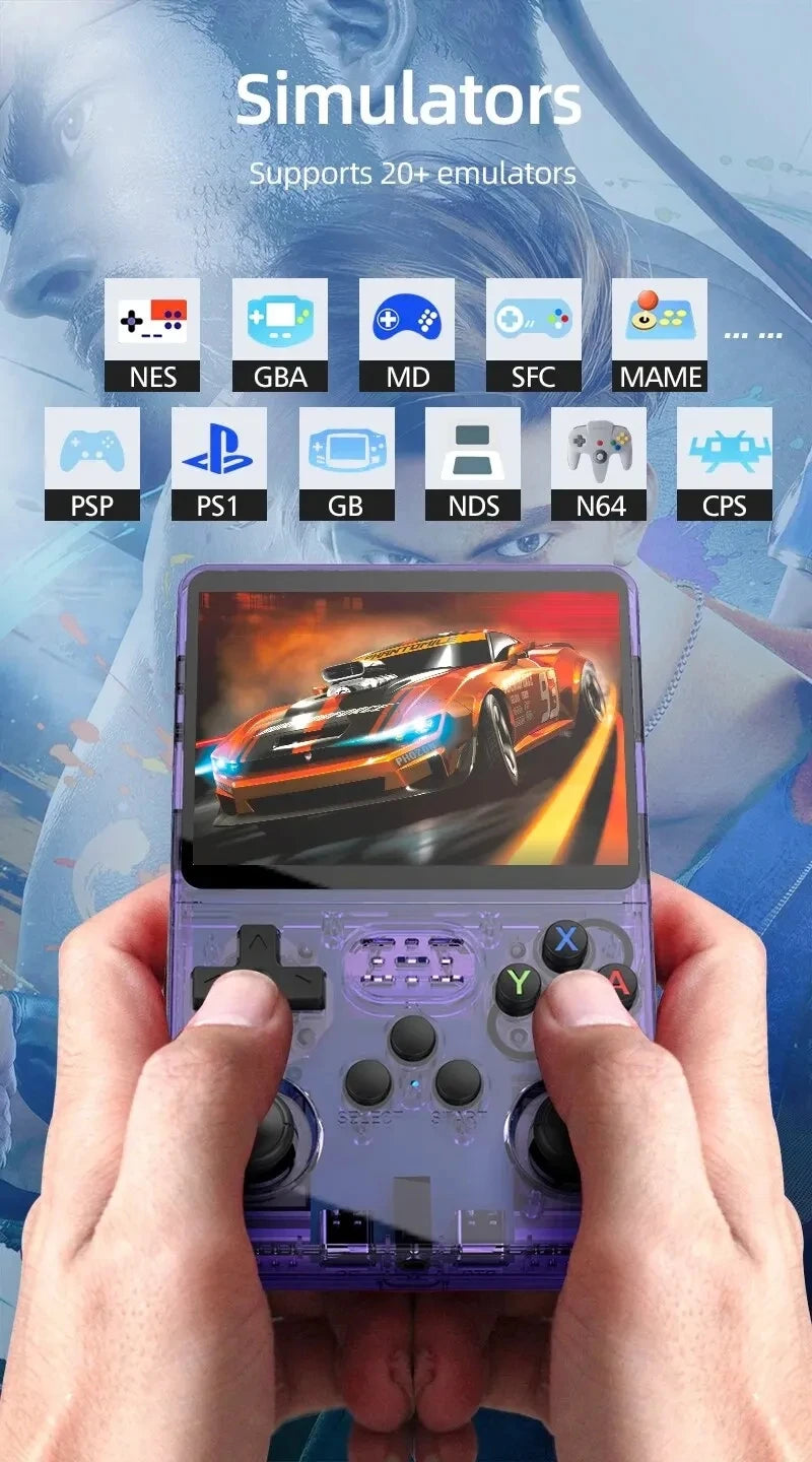 R36S Consola Retro con Linux – Emulador Portátil 64GB y 128GB, Compatible con PS1, NES, GBA, SNES y más