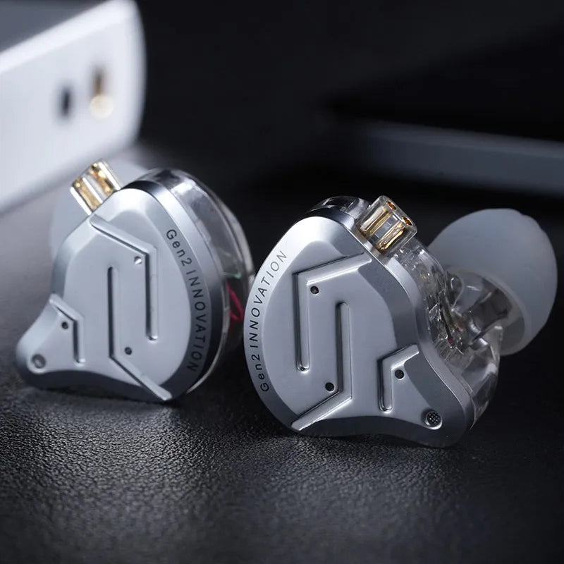 KZ ZSN Pro 2 Auriculares In-Ear Híbridos 1BA+1DD | Monitores Hi-Fi para Bajos Potentes y Audio Deportes | Cableado con Cancelación de Ruido