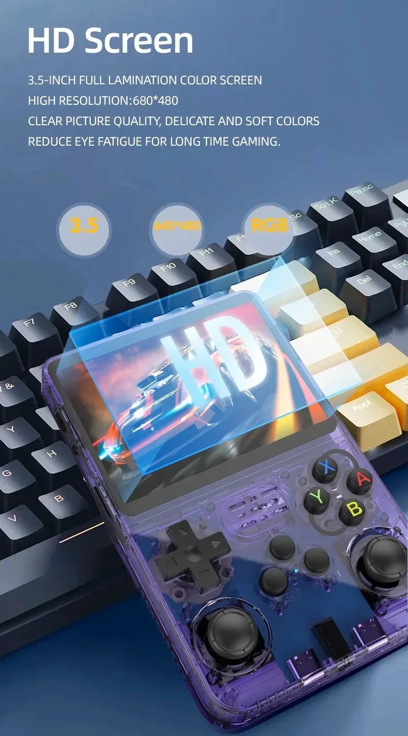 R36S Consola Retro con Linux – Emulador Portátil 64GB y 128GB, Compatible con PS1, NES, GBA, SNES y más